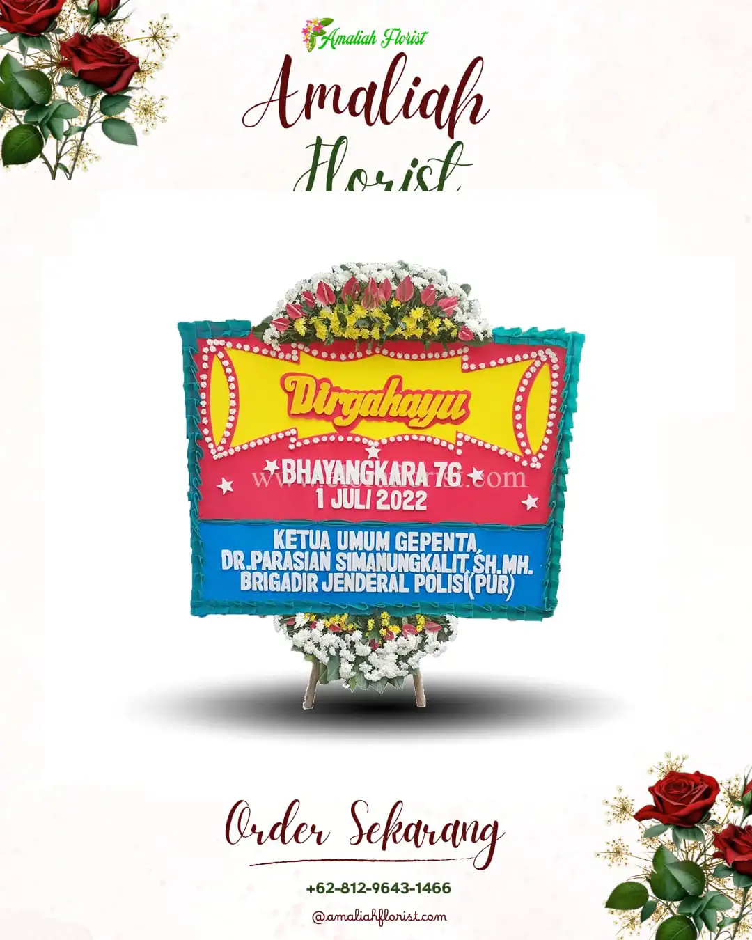Papan Bunga HUT Ulang Tahun Buay Rawan
